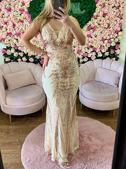 Vestido Dourado Sereia